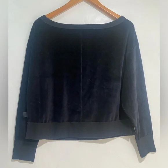 Wide Neck Velour JoyLab Long Sleeve sweatshirt - Picture 9 of 9